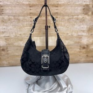 Coach Black signature Buckle Hobo bag